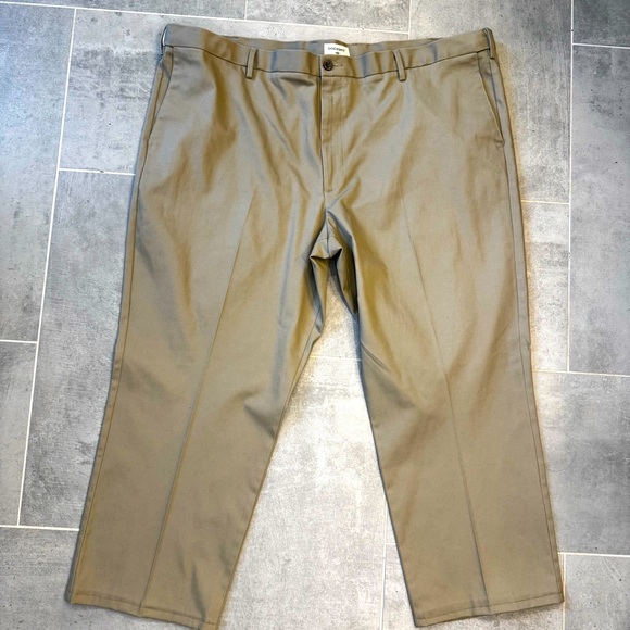 Dockers khaki flat front pant 48 waist 27.5 inseam - Picture 1 of 13